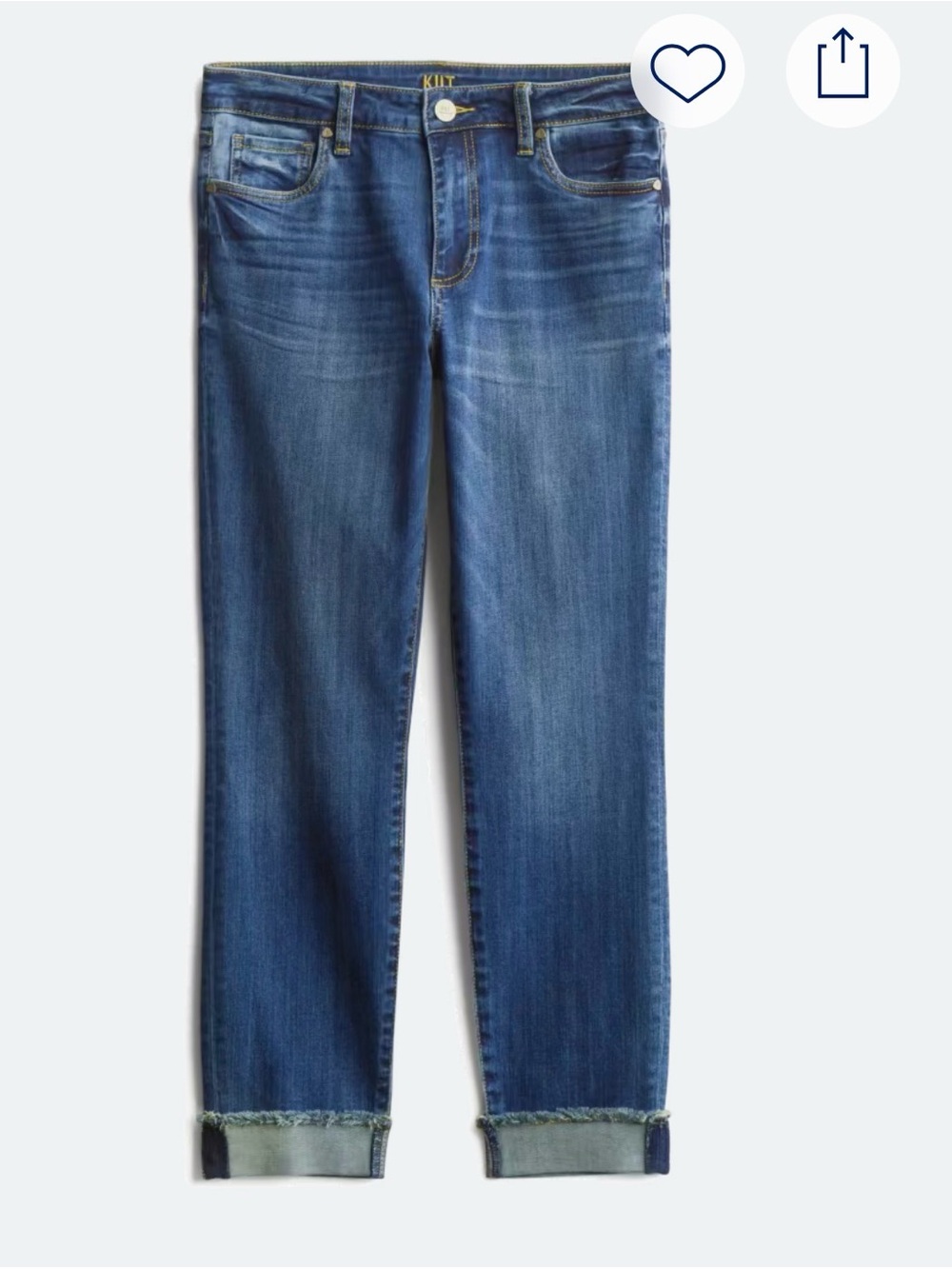 KUT from the Kloth Amy Frayed Hem High Rise. Sz 8